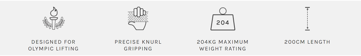 Olympic lifting bar icons